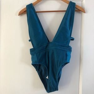 Sexy turquoise one-piece